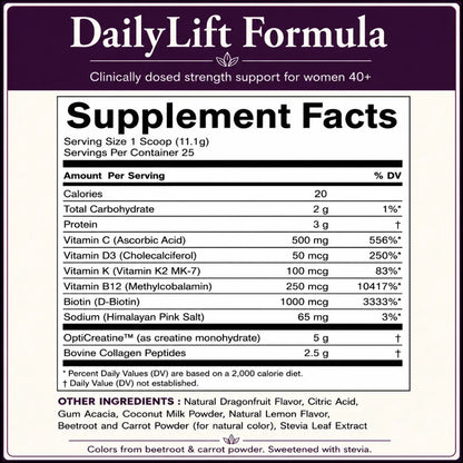 Aelami DailyLift Private Access | Creatine + Collagen + Vitamin D Supplement for Women 40+
